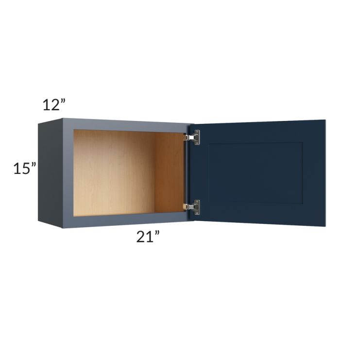 Midtown Blue Shaker 21x15 Wall Cabinet