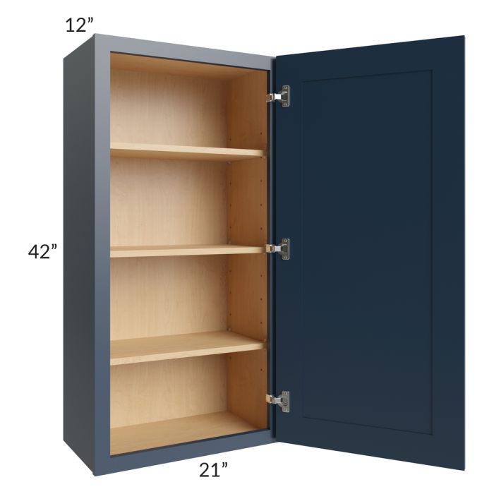 Midtown Blue Shaker 21x42 Wall Cabinet