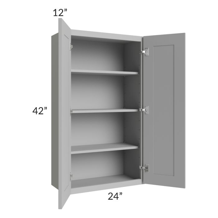 Dove Grey Shaker 24x42 Wall Cabinet