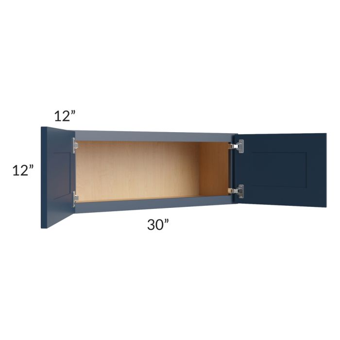 Midtown Blue Shaker 30x12 Wall Cabinet