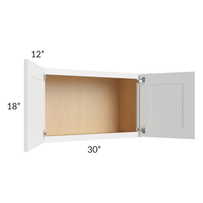 Belfast White 30x18 Wall Cabinet