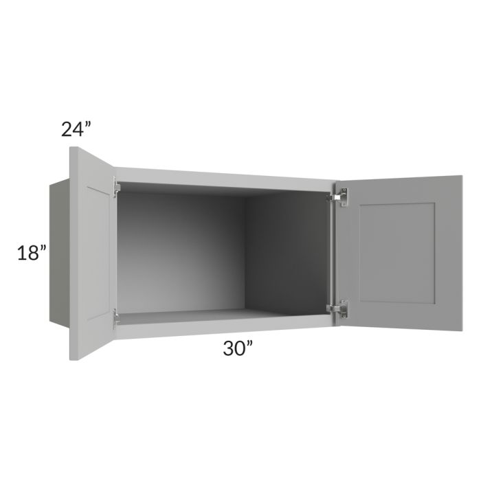 Dove Grey Shaker 30x18x24 Wall Cabinet