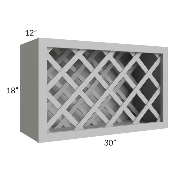 Dove Grey Shaker 30x18 Wine Rack Cabinet