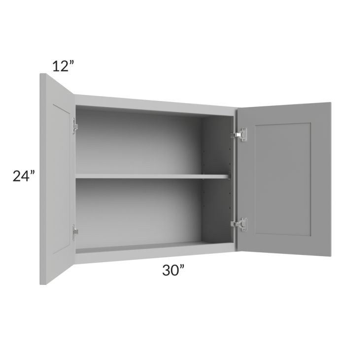 Dove Grey Shaker 30x24 Wall Cabinet