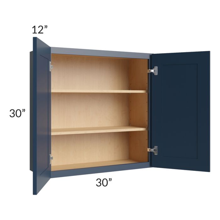 Midtown Blue Shaker 30x30 Wall Cabinet