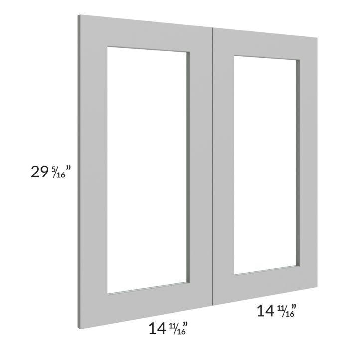 Dove Grey Shaker 30x30 Glass Door Only with Glass Included