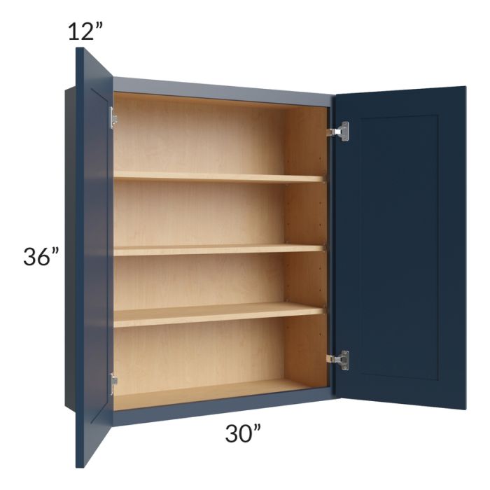 Midtown Blue Shaker 30x36 Wall Cabinet