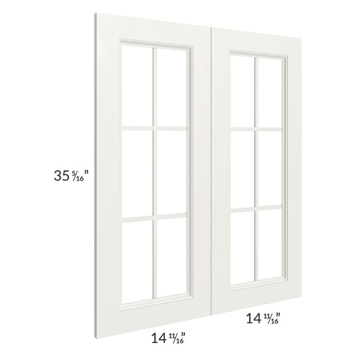 Providence Cream 30x36 Mullion Glass Door Only with Glass Included