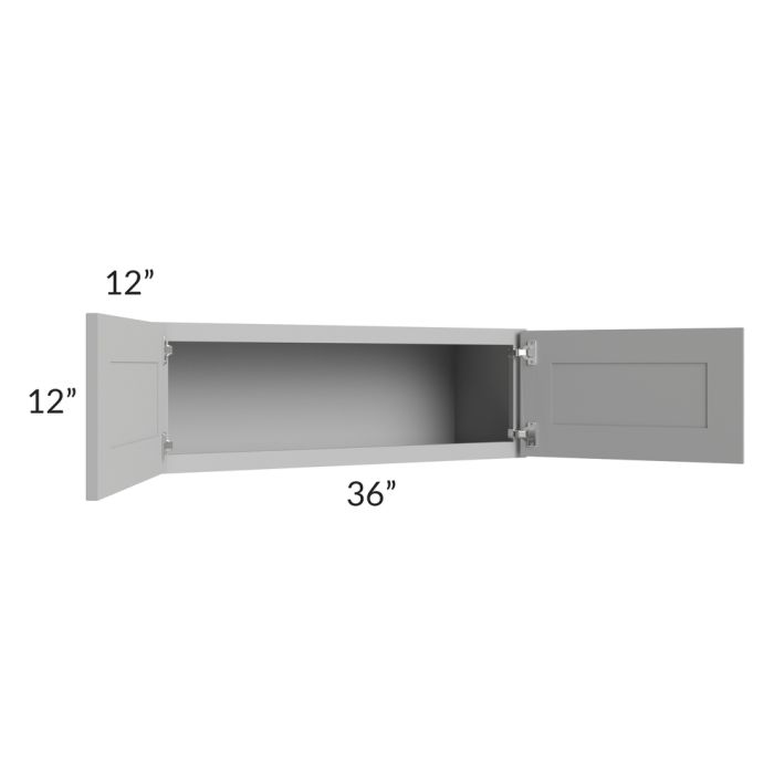 Dove Grey Shaker 36x12 Wall Cabinet