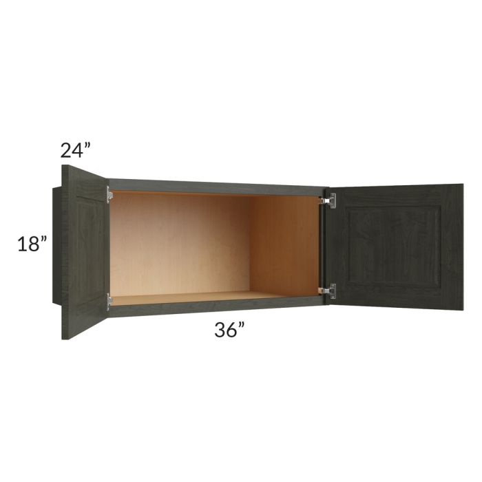 Charlotte Dark Grey 36x18x24 Wall Cabinet
