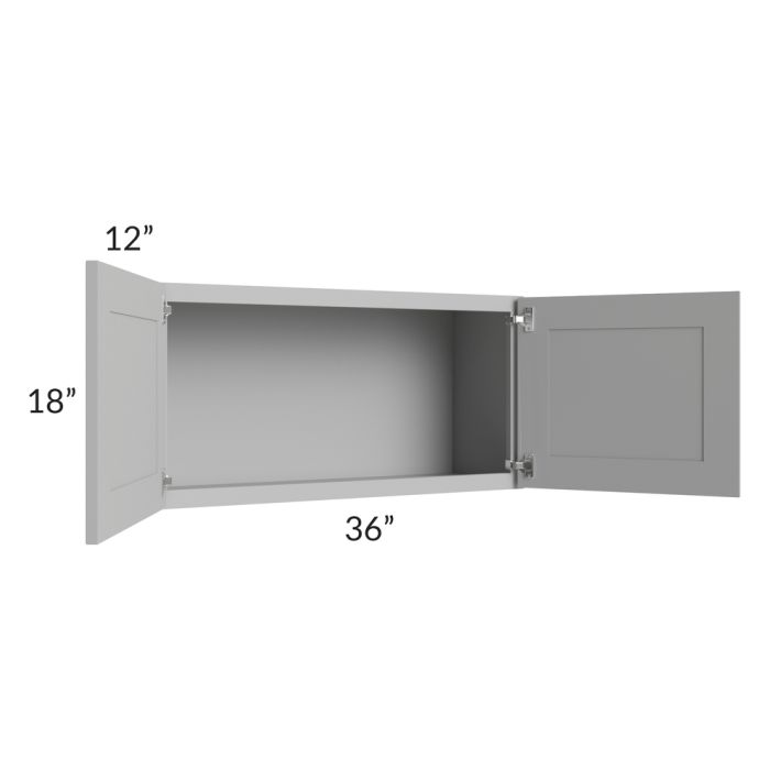 Dove Grey Shaker 36x18 Wall Cabinet