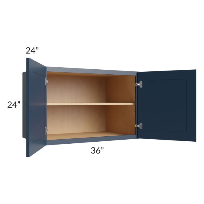 Midtown Blue Shaker 36x24x24 Wall Cabinet