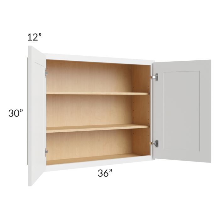 Gramercy White 36x30 Wall Cabinet