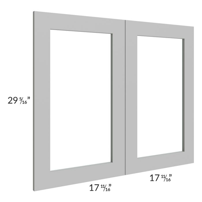 Dove Grey Shaker 36x30 Glass Door Only with Glass Included