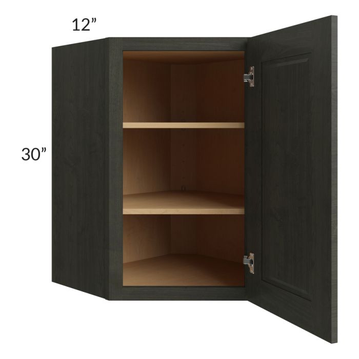Charlotte Dark Grey 24x30 Wall Diagonal Corner Cabinet