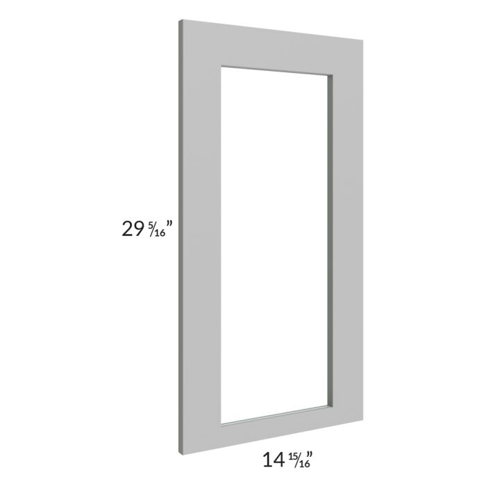 Dove Grey Shaker 24x30 Wall Diagonal Corner Glass Door Only with Glass Included