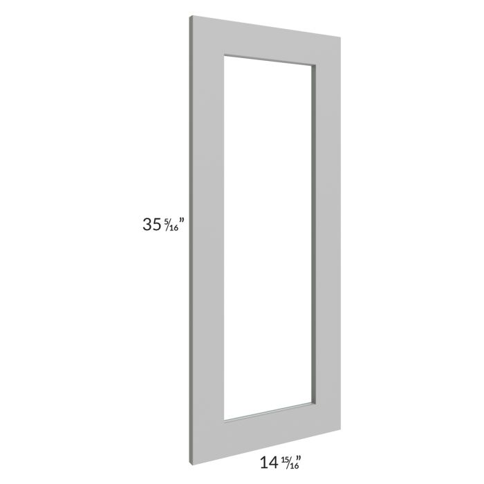 Dove Grey Shaker 24x36 Wall Diagonal Corner Glass Door Only with Glass Included