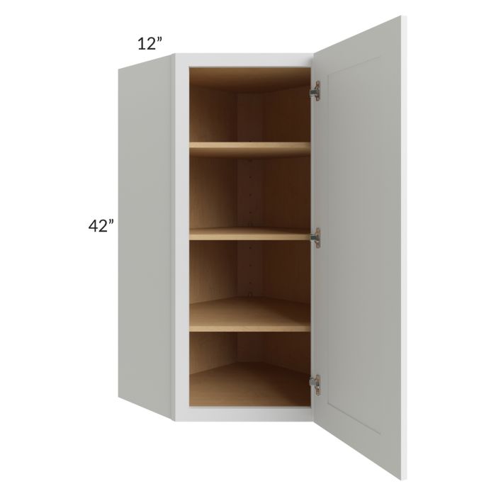 Belfast White 24x42 Diagonal Corner Wall Cabinet