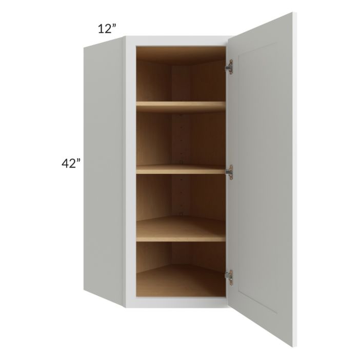 Gramercy White 24x42 Diagonal Corner Wall Cabinet