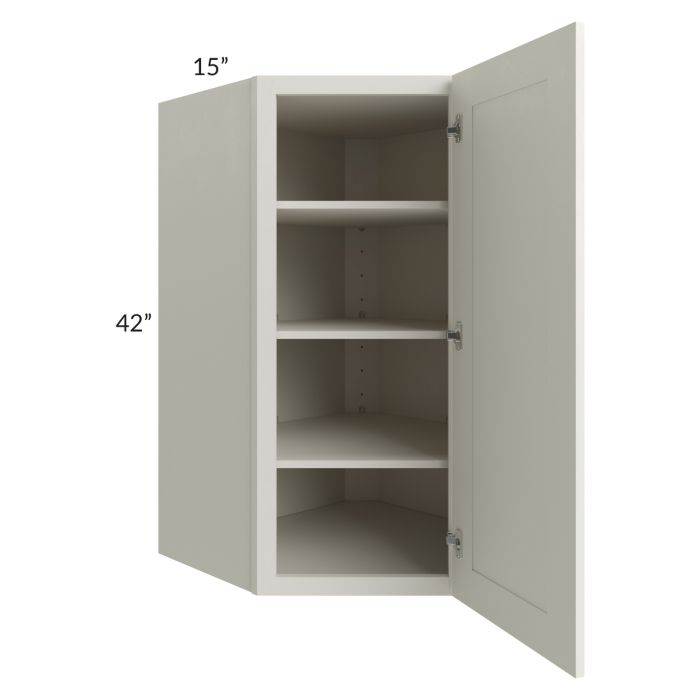 Providence Cream 27x42x15 Wall Diagonal Corner Cabinet