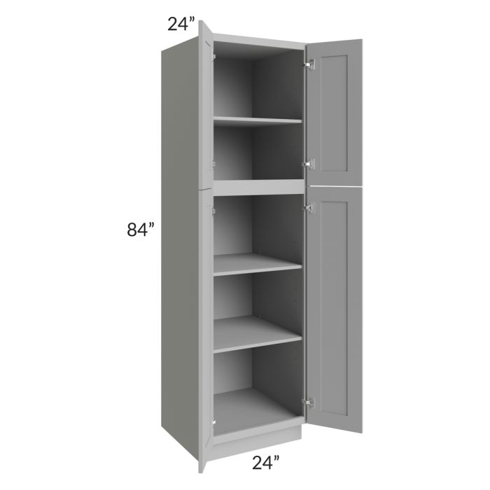 Dove Grey Shaker 24x84 Wall Pantry