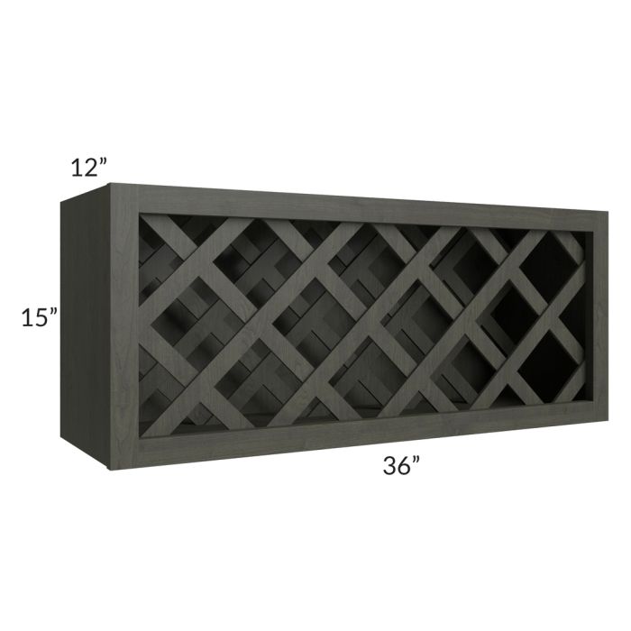 Charlotte Dark Grey 36x15 Wine Rack Cabinet