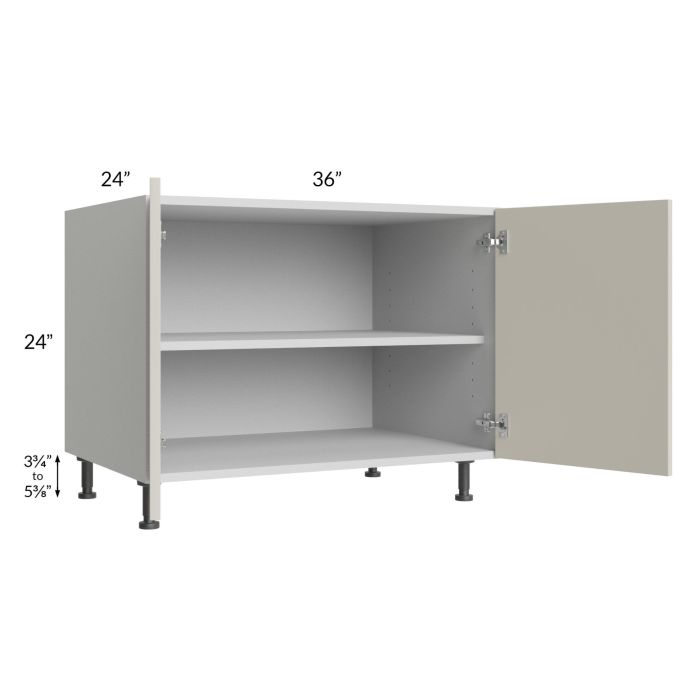 Milan Beige Matte 36" 2-Door Range Top Base Cabinet