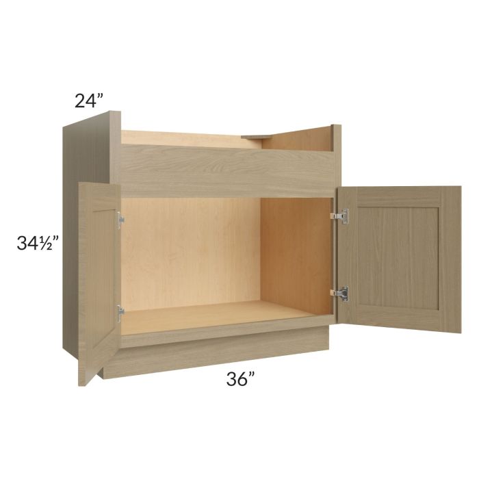 Royal Natural Shaker 36" Farm Sink Base Cabinet