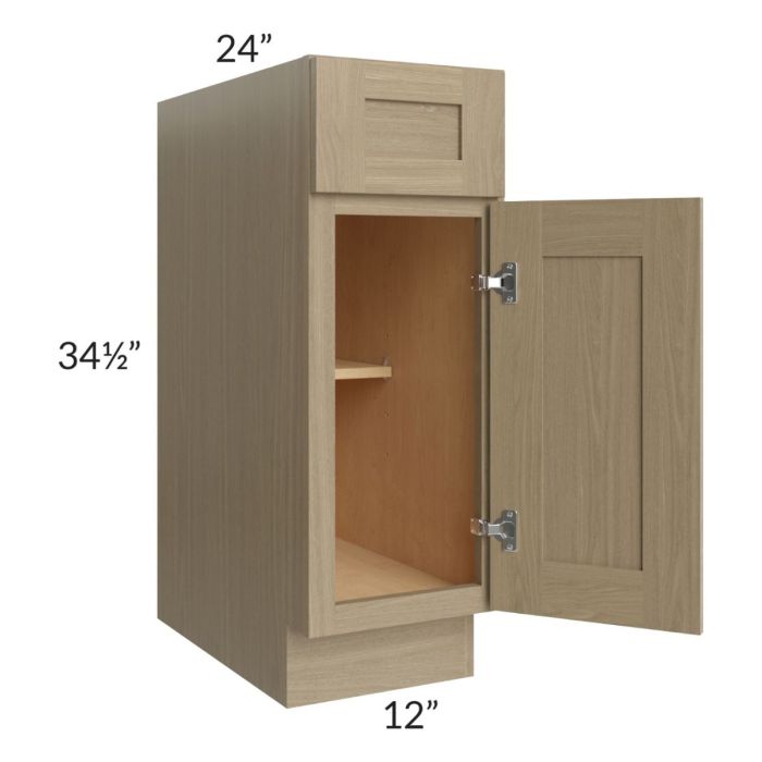 Royal Natural Shaker 12" Base Cabinet