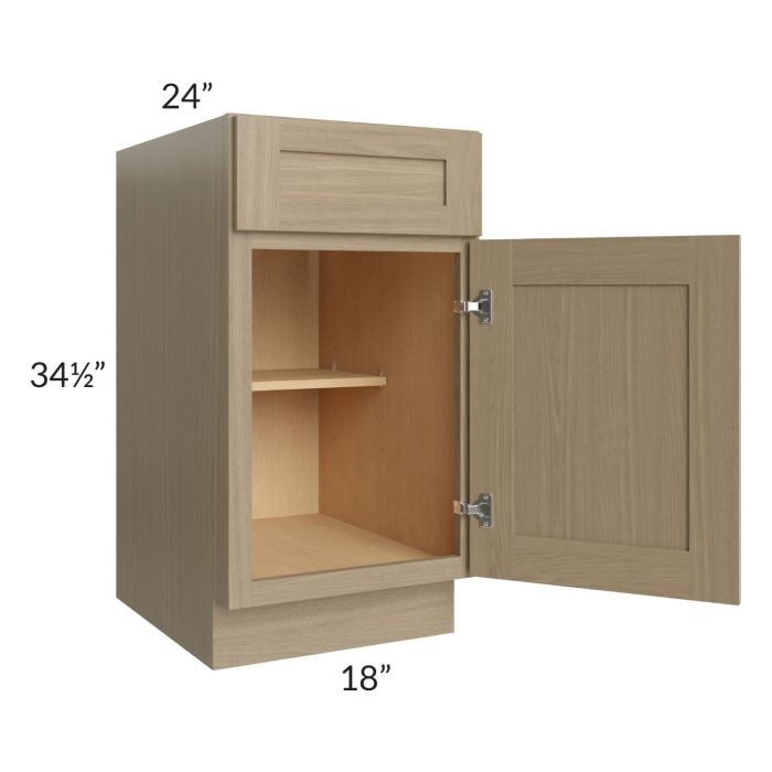 Royal Natural Shaker 18" Base Cabinet