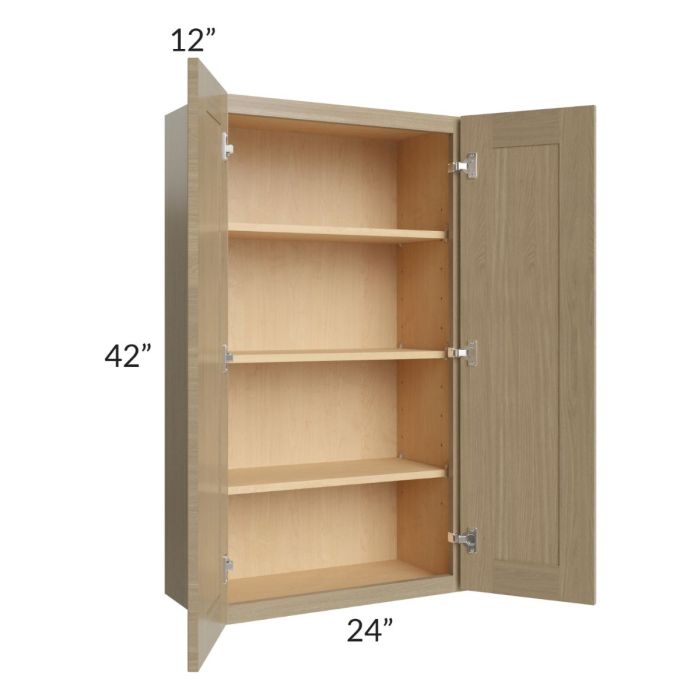 Royal Natural Shaker 24x42 Wall Cabinet