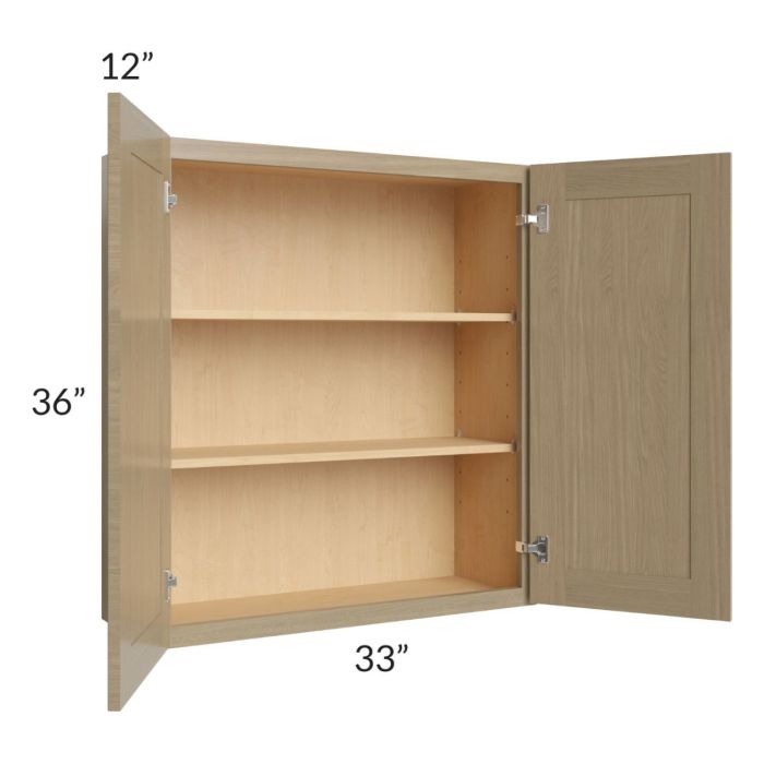 Royal Natural Shaker 33x36 Wall Cabinet