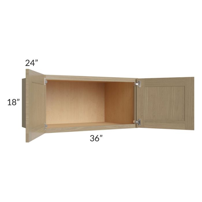 Royal Natural Shaker 36x18x24 Wall Cabinet