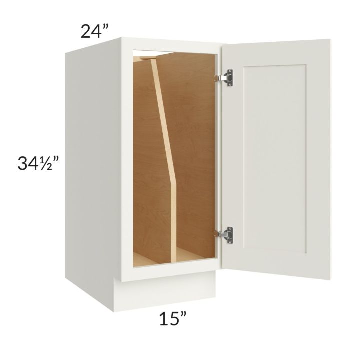 Linen Shaker 15" Full Height Door Tray Divider Base Cabinet