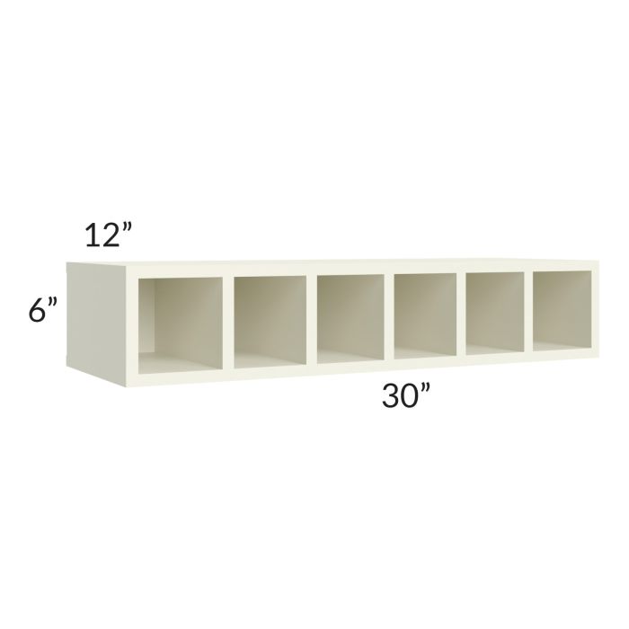 Linen Shaker 30x6 Wine Cubby Wall Cabinet