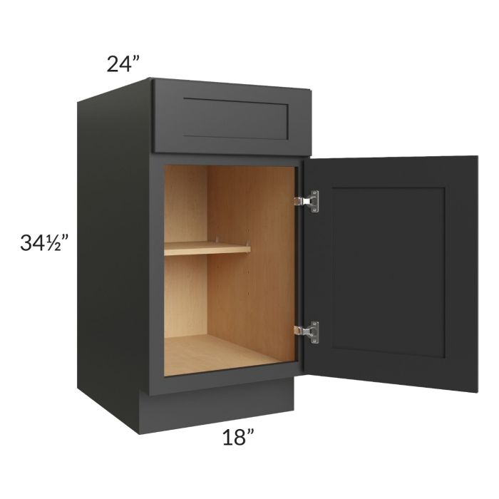 Madison Black Shaker 18" Base Cabinet