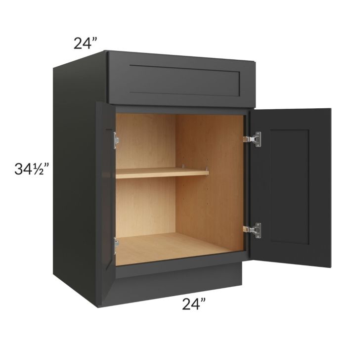 Madison Black Shaker 24" Base Cabinet