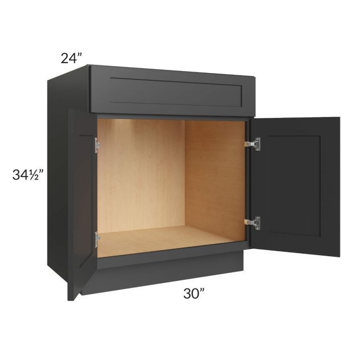 Madison Black Shaker 30" Sink Base Cabinet