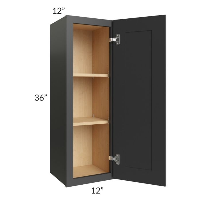 Madison Black Shaker 12x36 Wall Cabinet