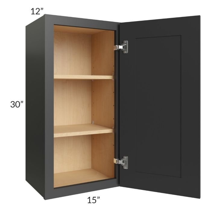 Madison Black Shaker 15x30 Wall Cabinet