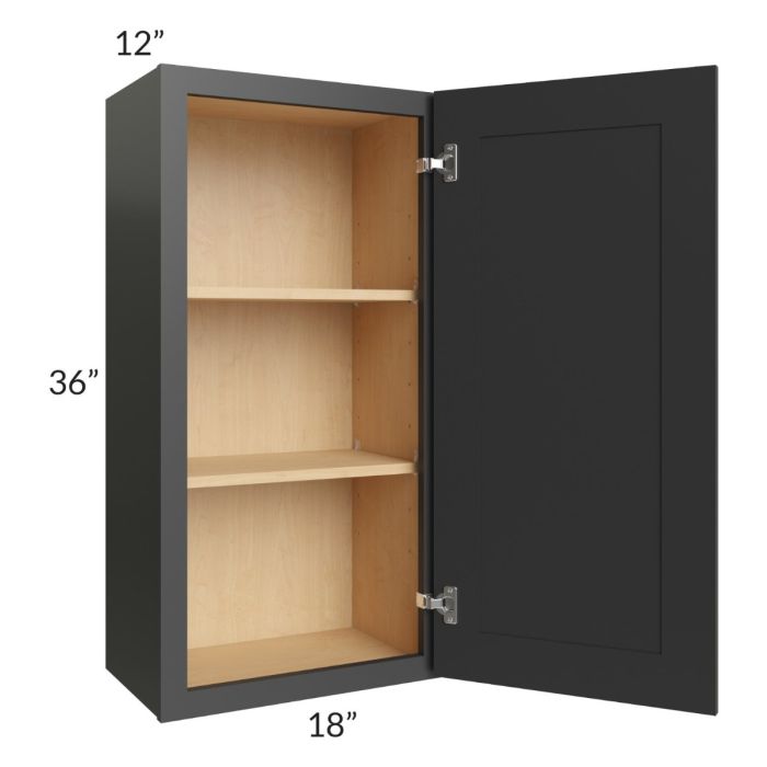 Madison Black Shaker 18x36 Wall Cabinet