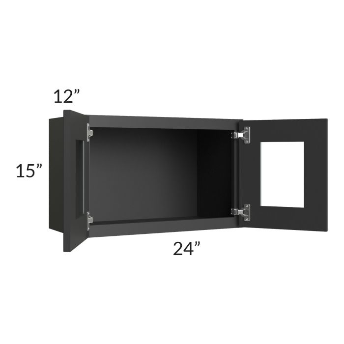 Madison Black Shaker 24x15 Decorative Wall Cabinet