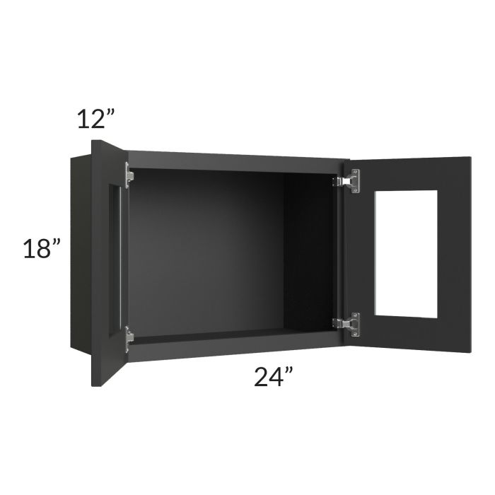 Madison Black Shaker 24x18 Decorative Wall Cabinet