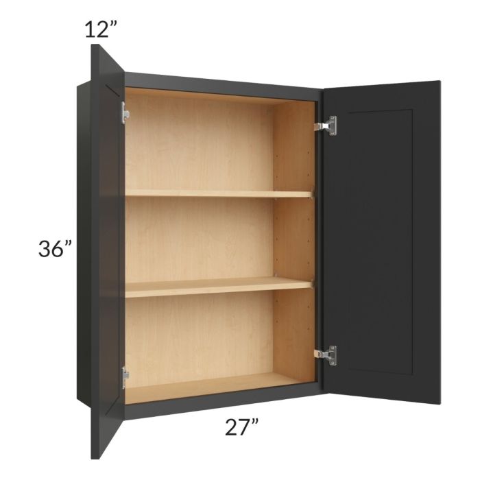 Madison Black Shaker 27x36 Wall Cabinet