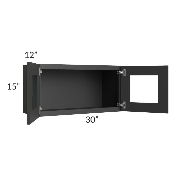 Madison Black Shaker 30x15 Decorative Wall Cabinet