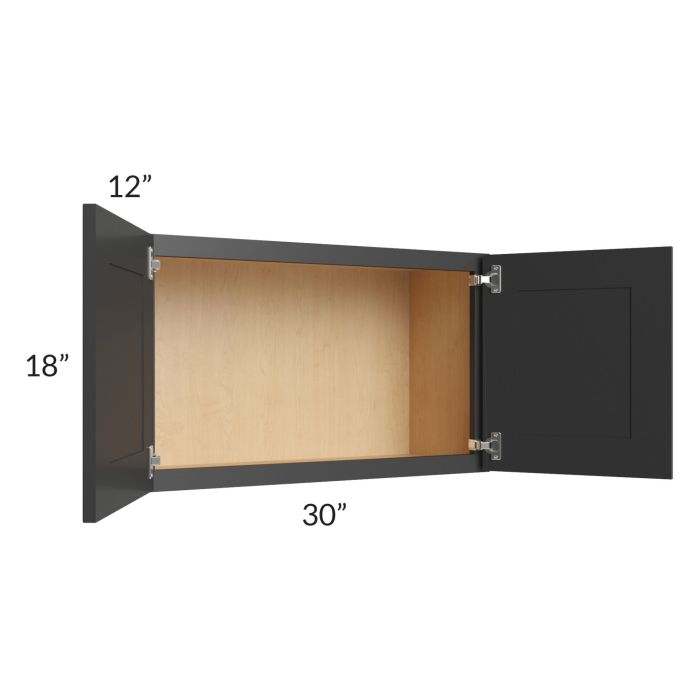 Madison Black Shaker 30x18 Wall Cabinet
