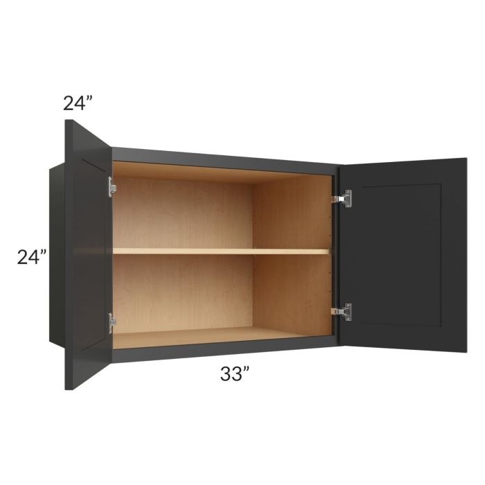 Madison Black Shaker 33x24x24 Wall Cabinet