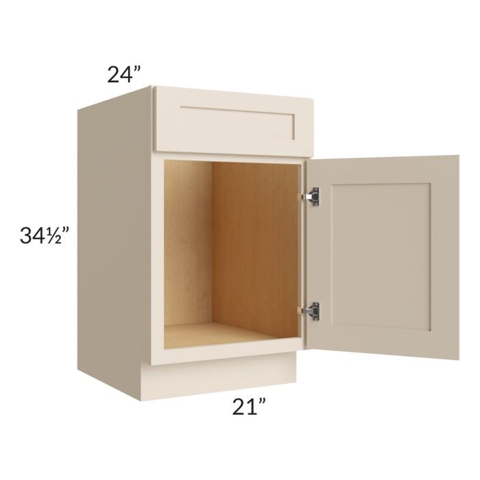 Midtown Cream Shaker 21" Sink Base Cabinet