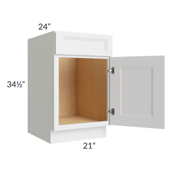 Salem White 21" Sink Base Cabinet