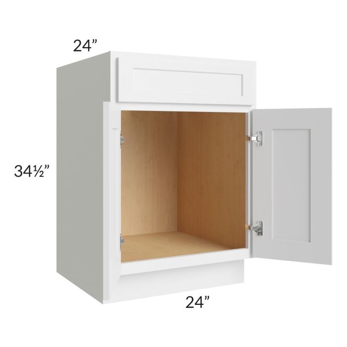 Stratus White 24" Sink Base Cabinet